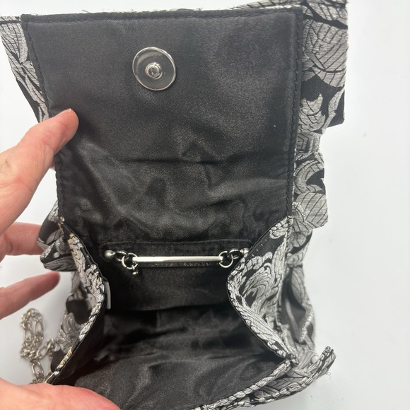 White House Black Market Silver and Black Clutch - Picture 7 of 9